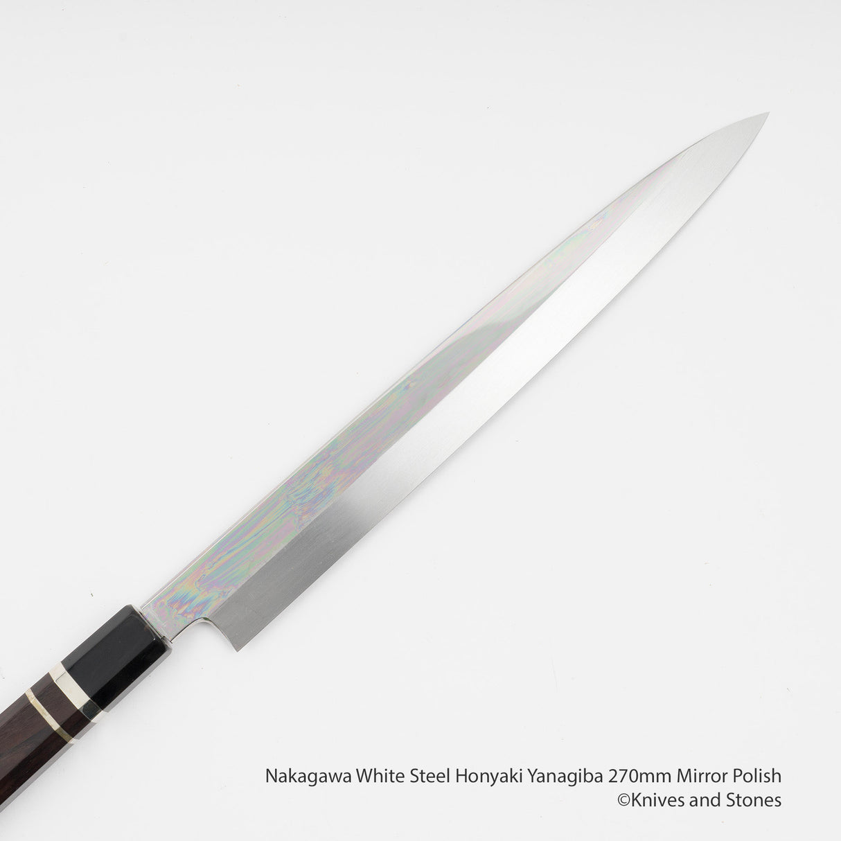 中川打刃物 白紙 本焼 柳刃 270mm ミラー仕上げ
