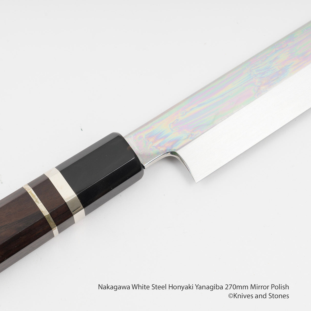 中川打刃物 白紙 本焼 柳刃 270mm ミラー仕上げ