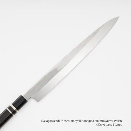 中川 白紙 本焼 柳刃 300mm 鏡面仕上げ