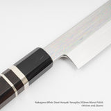 中川 白紙 本焼 柳刃 300mm 鏡面仕上げ
