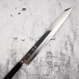 中川打刃物 銀三鋼 切付柳刃 330mm ミラー仕上げ エボニーハンドル
