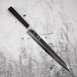 中川打刃物 銀三鋼 切付柳刃 330mm ミラー仕上げ エボニーハンドル