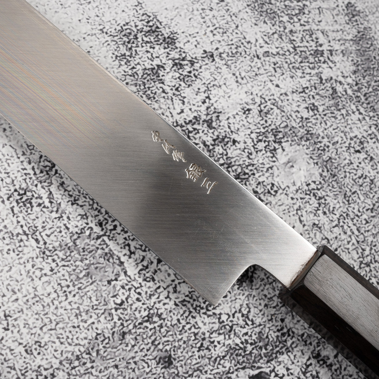 中川打刃物 銀三鋼 切付柳刃 330mm ミラー仕上げ エボニーハンドル