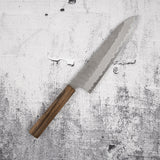 二唐刃物鍛造所 青紙スーパー 牛刀 210mm 黒打ち 槌目 チャカテ