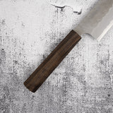 二唐刃物鍛造所 青紙スーパー 牛刀 240mm 黒打ち 槌目 チャカテ