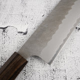 二唐刃物鍛造所 青紙スーパー 牛刀 240mm 黒打ち 槌目 チャカテ