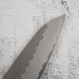 二唐刃物鍛造所 青紙スーパー 牛刀 240mm 黒打ち 槌目 チャカテ