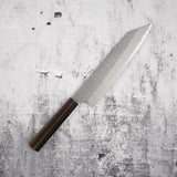 二唐刃物鍛造所 青紙スーパー 切付牛刀 240mm 黒打ち 槌目 チャカテ