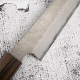 二唐刃物鍛造所 青紙スーパー 先丸筋引 300mm 黒打ち 槌目 チャカテ