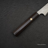 二唐刃物鍛造所 暗門 黒染め 青二鋼 ダマスカス 先丸蛸引き 300mm