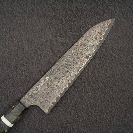 二唐刃物鍛造所 暗紋 SG2 ダマスカス 牛刀 210mm