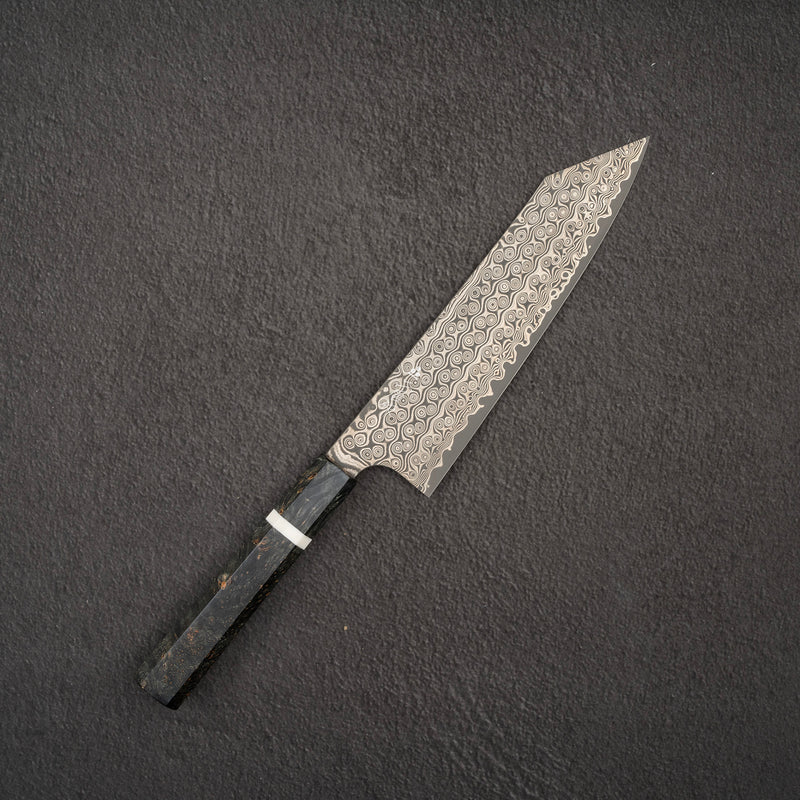 二唐刃物鍛造所 暗紋 SG2 ダマスカス 切付牛刀 210mm