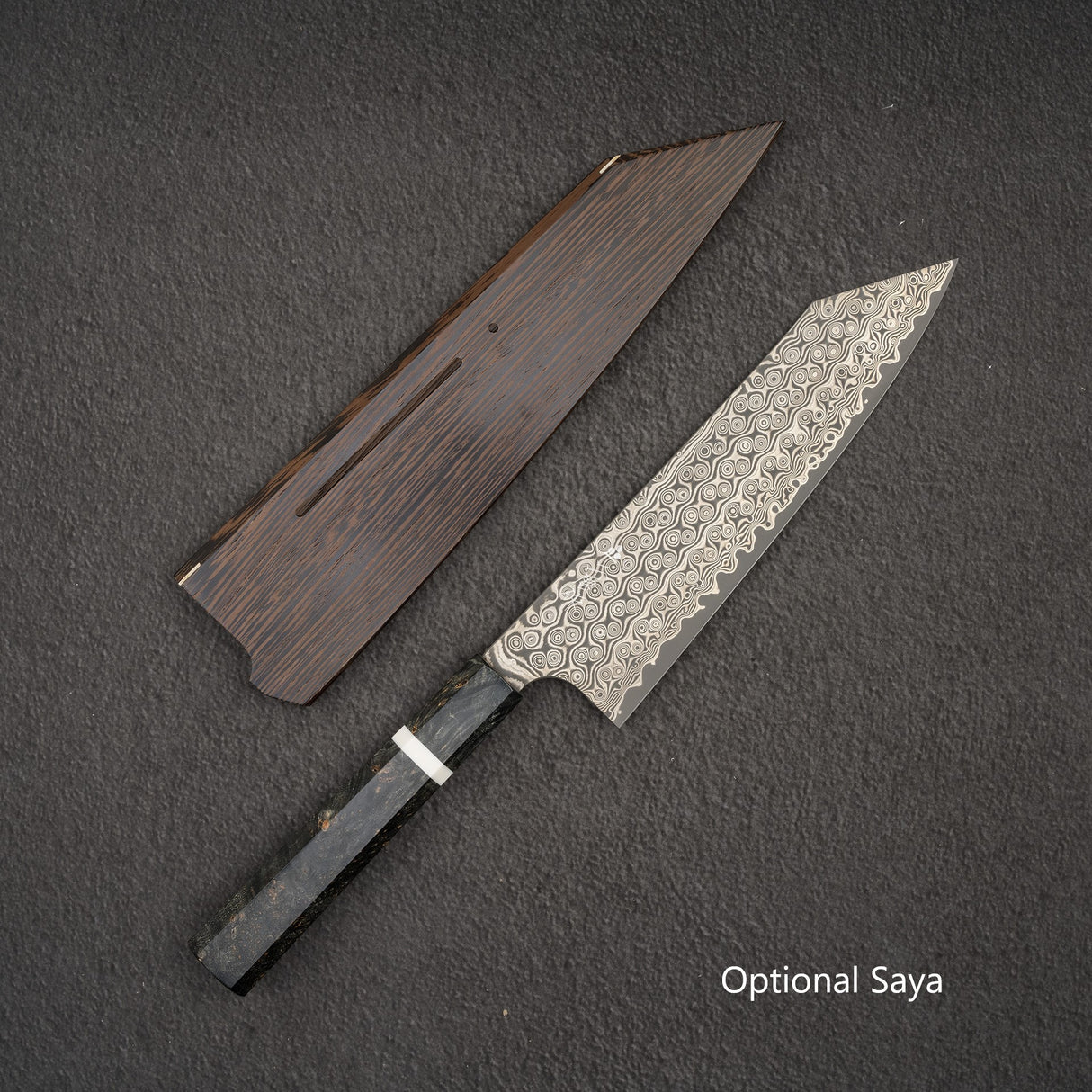 二唐刃物鍛造所 暗紋 SG2 ダマスカス 切付牛刀 210mm