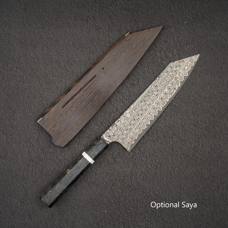 二唐刃物鍛造所 暗紋 SG2 ダマスカス 切付牛刀 210mm