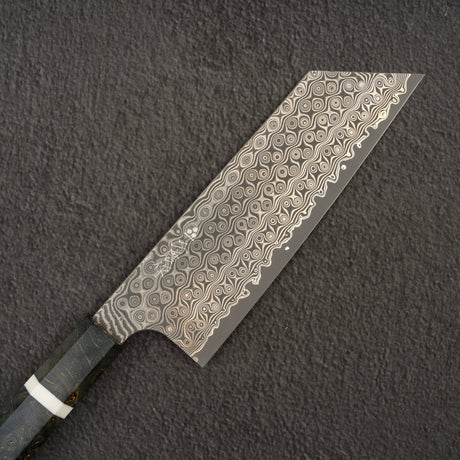 二唐刃物鍛造所 暗紋 SG2 ダマスカス 菜切 180mm バーチ柄