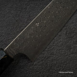 二唐刃物鍛造所 暗紋 SG2 レインドロップダマスカス 切付牛刀 240mm