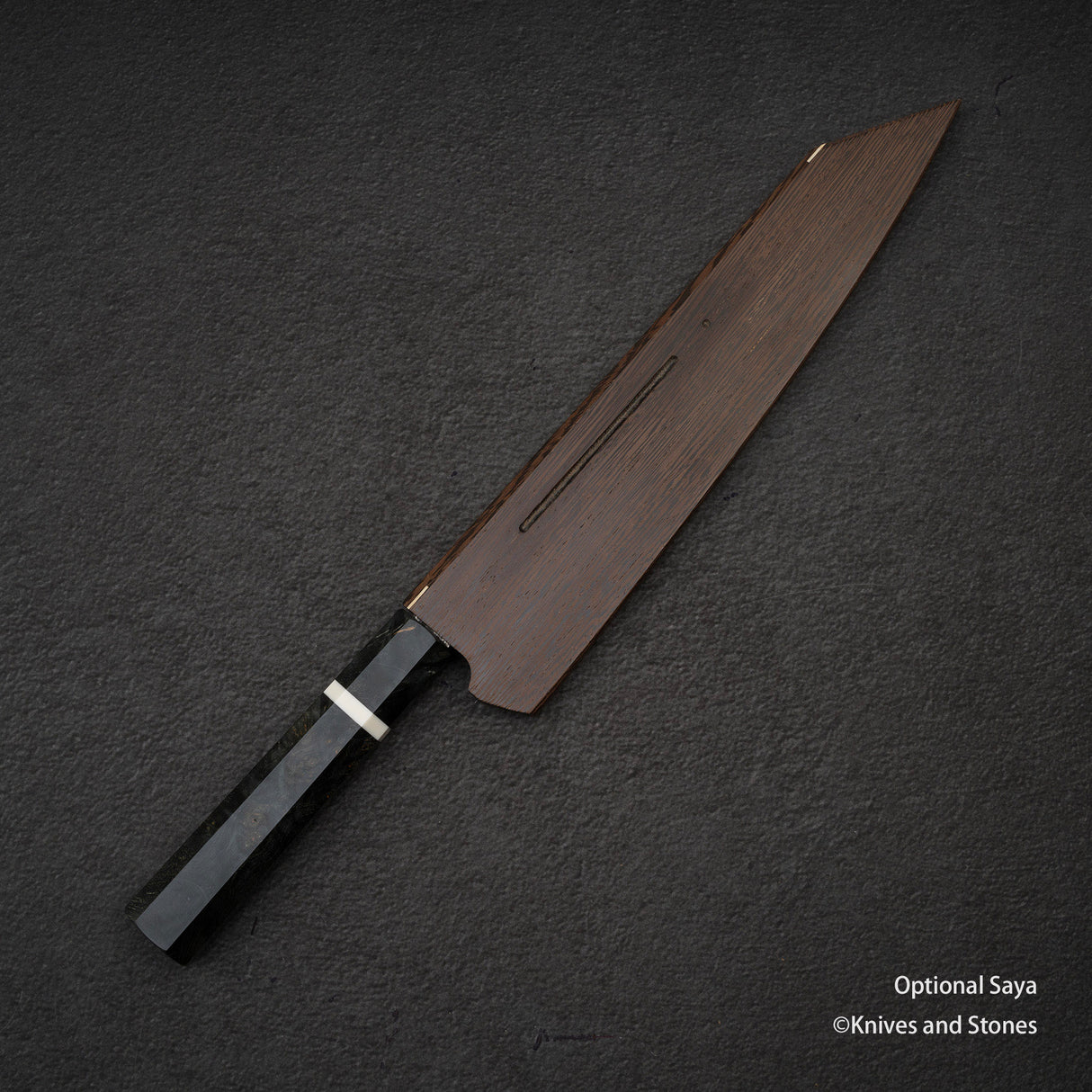 二唐刃物鍛造所 暗紋 SG2 レインドロップダマスカス 切付牛刀 240mm