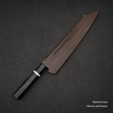二唐刃物鍛造所 暗紋 SG2 レインドロップダマスカス 切付牛刀 240mm