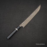 二唐刃物鍛造所 暗紋 SG2 レインドロップダマスカス 先丸筋引 270mm