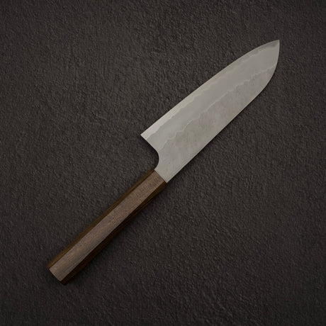 二唐刃物鍛造所 青紙スーパー 槌目 三徳 180mm