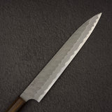 二唐刃物鍛造所 青紙スーパー マット磨き 槌目 筋引 240mm