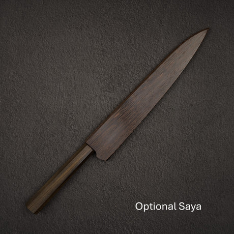 二唐刃物鍛造所 青紙スーパー マット磨き 槌目 筋引 240mm