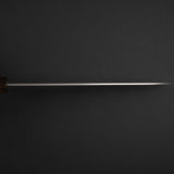 二唐刃物鍛造所 青紙スーパー 牛刀 240mm 黒打ち 槌目 チャカテ