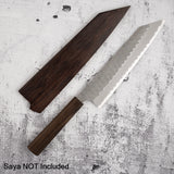 二唐刃物鍛造所 青紙スーパー 切付牛刀 240mm 黒打ち 槌目 チャカテ