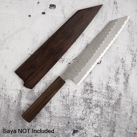 二唐刃物鍛造所 青紙スーパー 切付牛刀 240mm 黒打ち 槌目 チャカテ