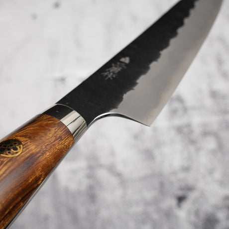 二唐刃物鍛造所 SG2 黒打ち 槌目 ペティ 150mm