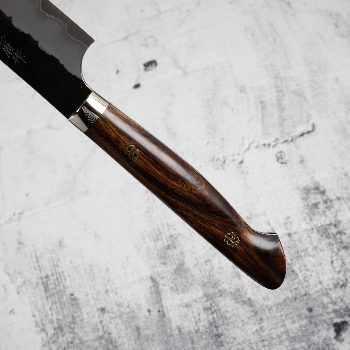 二唐刃物鍛造所 SG2 黒打ち 槌目 ペティナイフ 150mm 鞘付き