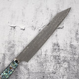 二唐刃物鍛造所 暗紋 SG2 レインドロップダマスカス 切付筋引 240mm