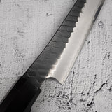 二唐刃物鍛造所 SG2 肉切り 165mm 黒打ち 槌目 エボニー材ハンドル
