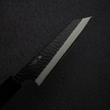 二唐刃物鍛造所 スーパーゴールド2 黒打ち 両刃 槌目 骨スキ 150mm エボニー