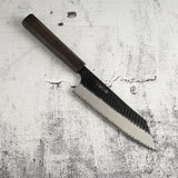 二唐刃物鍛造所 スーパーゴールド2 黒打ち 槌目 文化 180mm