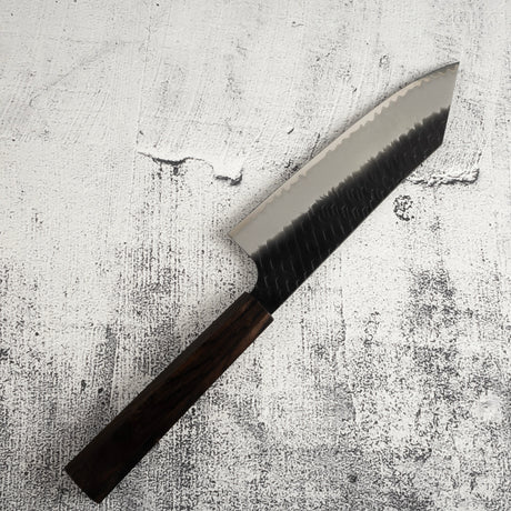 二唐刃物鍛造所 スーパーゴールド2 黒打ち 槌目 文化 180mm