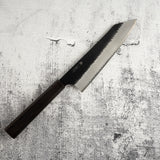 二唐刃物鍛造所 スーパーゴールド2 黒打ち 槌目 切付牛刀 210mm