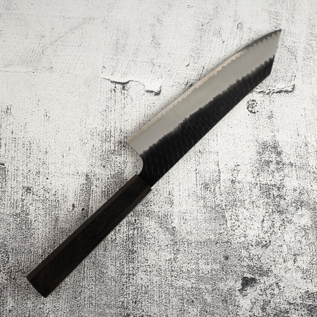 二唐刃物鍛造所 スーパーゴールド2 黒打ち 槌目 切付牛刀 210mm