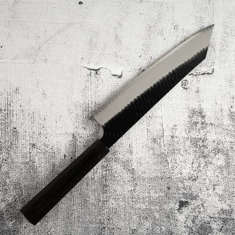 二唐刃物鍛造所 スーパーゴールド2 黒打ち 槌目 切付牛刀 240mm