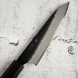 二唐刃物鍛造所 スーパーゴールド2 黒打ち 槌目 ペティナイフ 150mm
