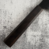 二唐刃物鍛造所 SG2 黒打ち 槌目 三徳 180mm エボニーハンドル