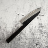 二唐刃物鍛造所 SG2 黒打ち 槌目 三徳 180mm エボニーハンドル