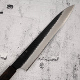 二唐刃物鍛造所 スーパーゴールド2 黒打ち 槌目 筋引 240mm