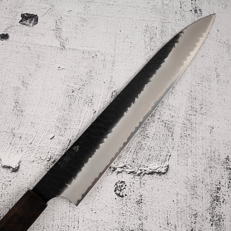 二唐刃物鍛造所 スーパーゴールド2 黒打ち 槌目 筋引 240mm