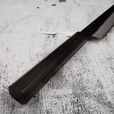 二唐刃物鍛造所 スーパーゴールド2 黒打ち 槌目 筋引 240mm