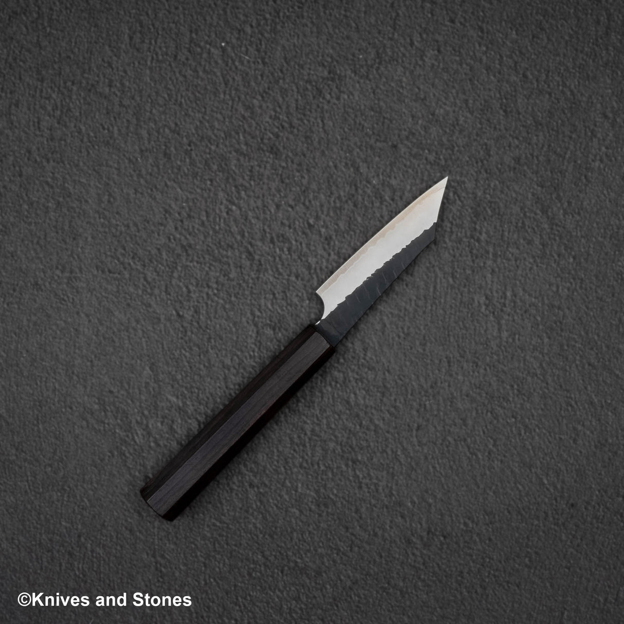 二唐刃物鍛造所 スーパーゴールド2 黒打ち 槌目 切付ペティ 90mm