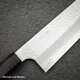 二唐刃物鍛造所 スーパーゴールド2 槌目 マット磨き 菜切 180mm
