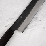 二唐刃物鍛造所 SG2 槌目黒打ち 先丸筋引 300mm