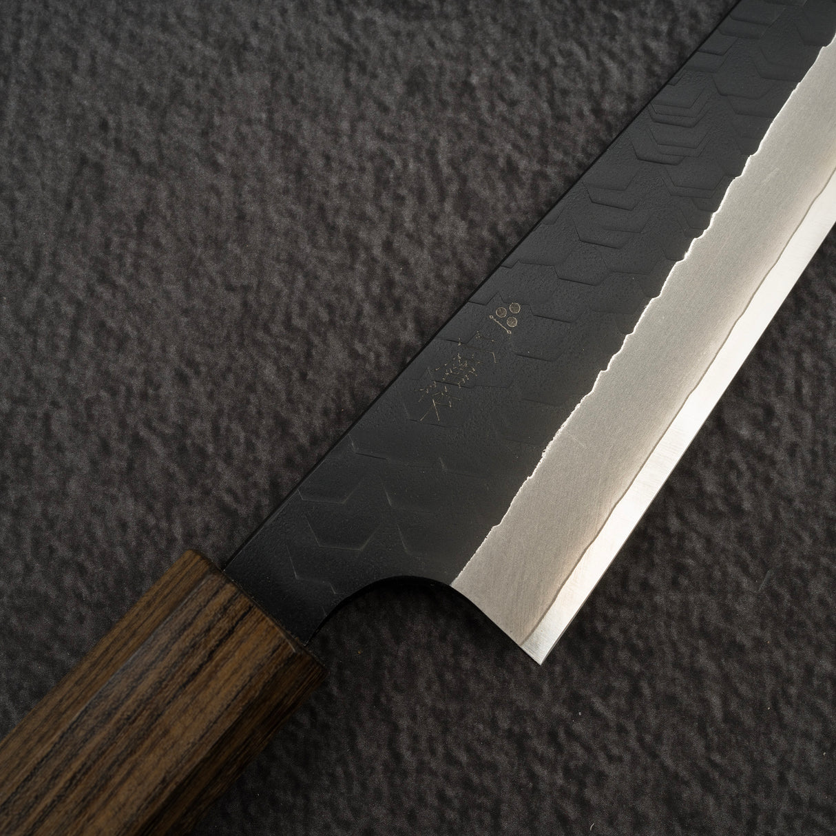 二唐刃物鍛造所 SG2 黒打ち 槌目 両刃 骨スキ 150mm