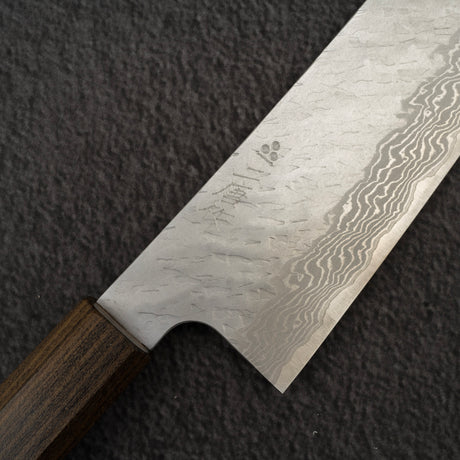 二唐刃物鍛造所 V金10号 ダマスカス 槌目 文化 175mm